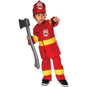 Rubies Firefighter Costume Infant Size 1 - 2  For 6-12 Months Soft & Cuddly NEW